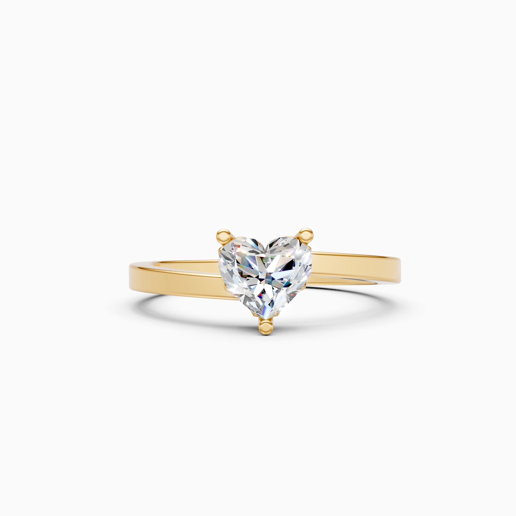 Heart Shape Solitaire Diamond Ring